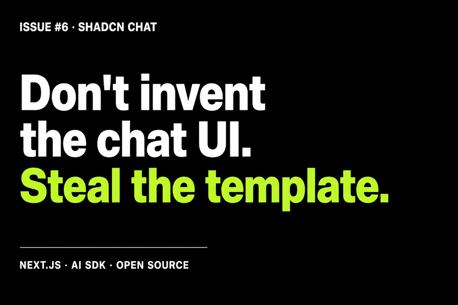 Cover Image for Don't invent the chat UI