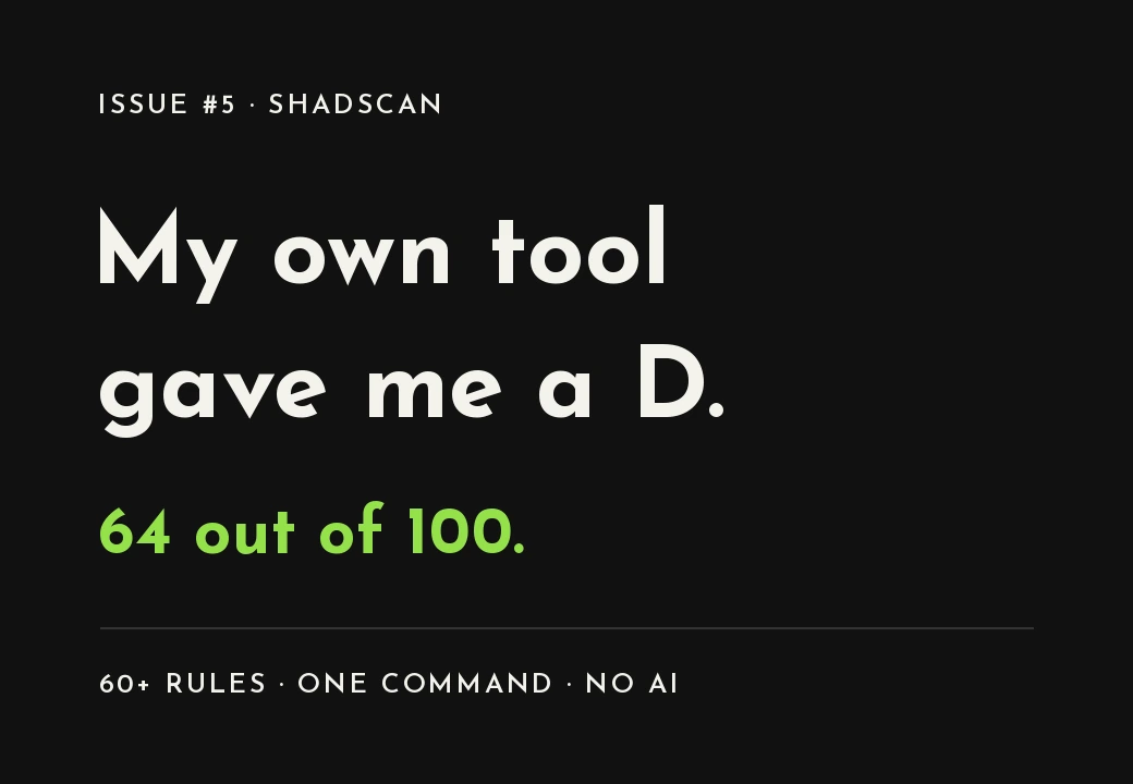 Cover Image for My own tool gave me a D